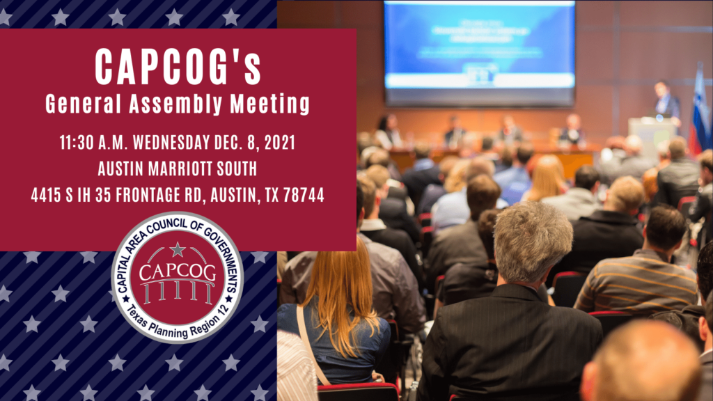 CAPCOG General Assembly meeting graphic for Twitter 2021