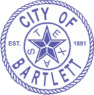 A logo that reads "City of Bartlett, Texas - Established 1891"