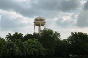 Water tower in Schulenburg, Texas